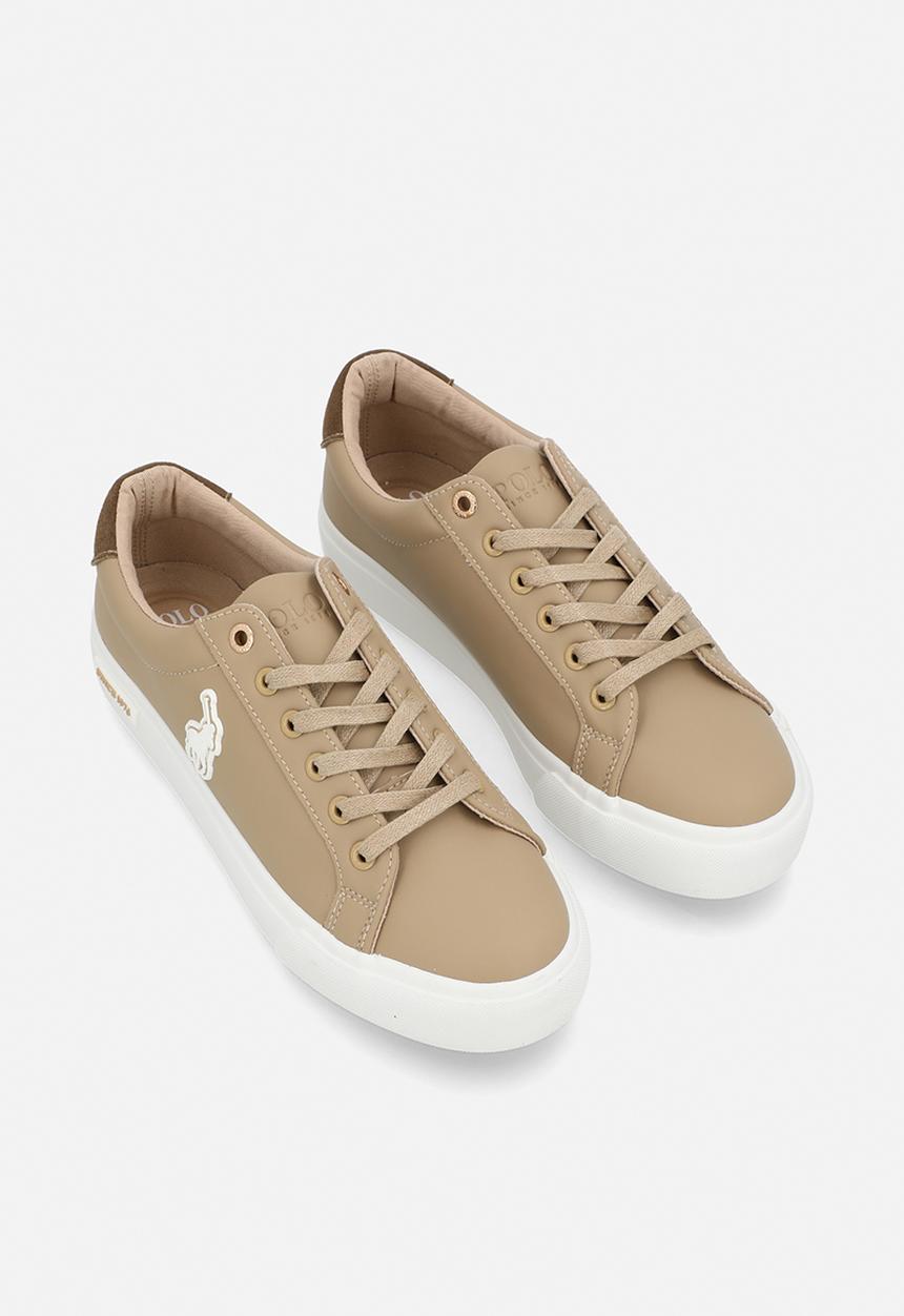 POLO - Rubberised platform sneaker - stone