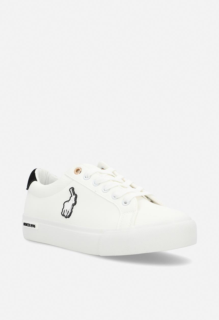 POLO - Rubberised platform sneaker - white