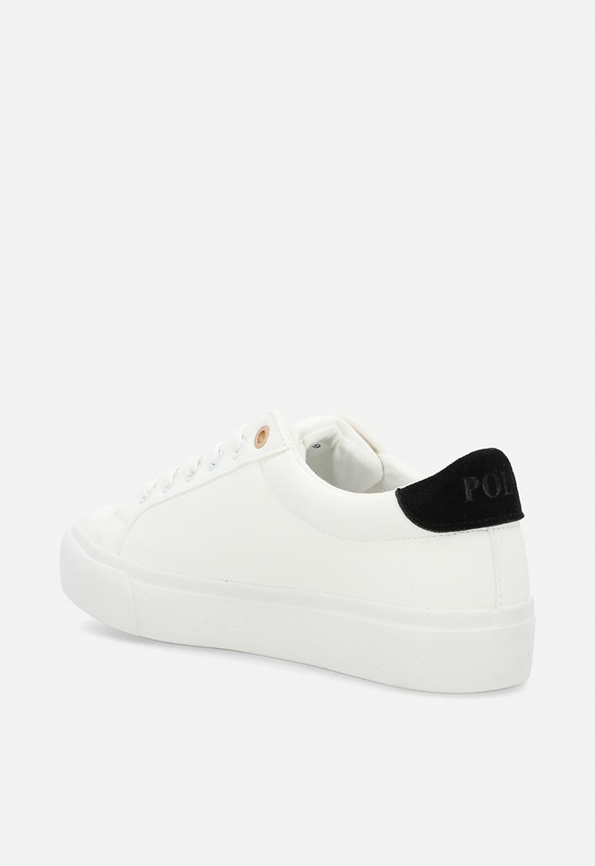 POLO - Rubberised platform sneaker - white