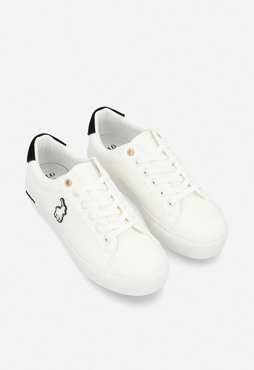 POLO - Rubberised platform sneaker - white