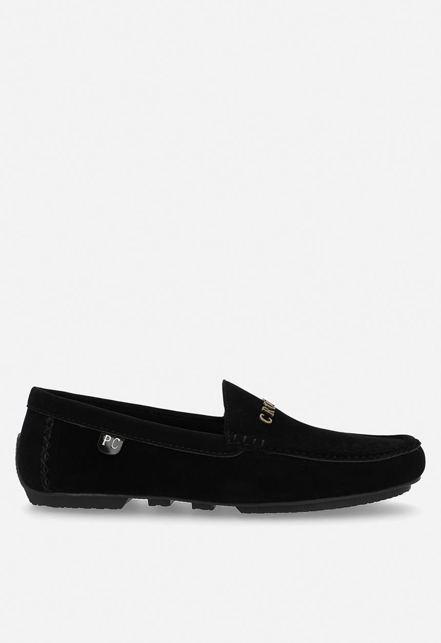 Crouch suede slip on- Black Suede