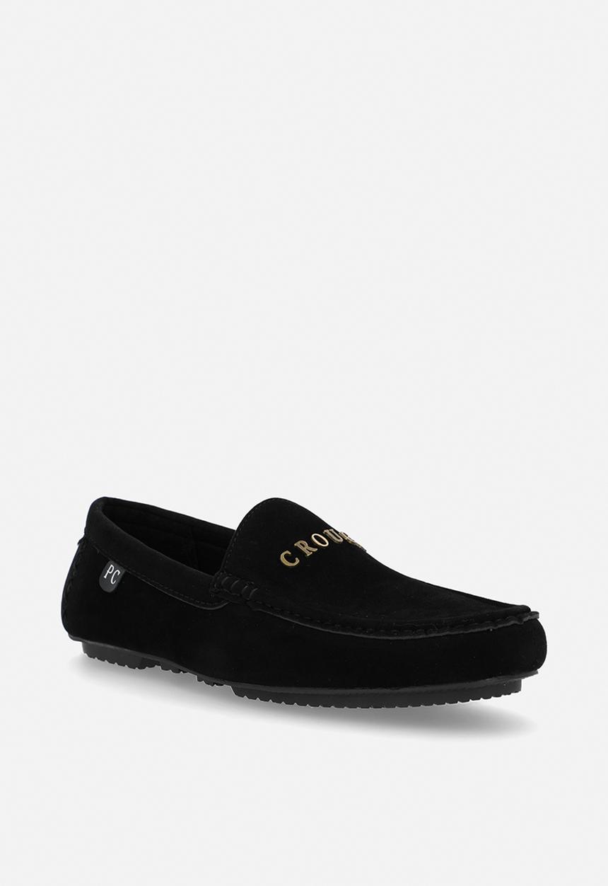 PC - Crouch suede slip on- Black Suede