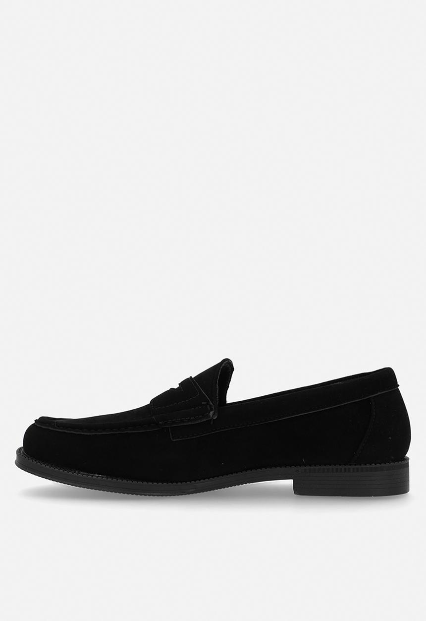 PC - Crouch suede slip on - black suede
