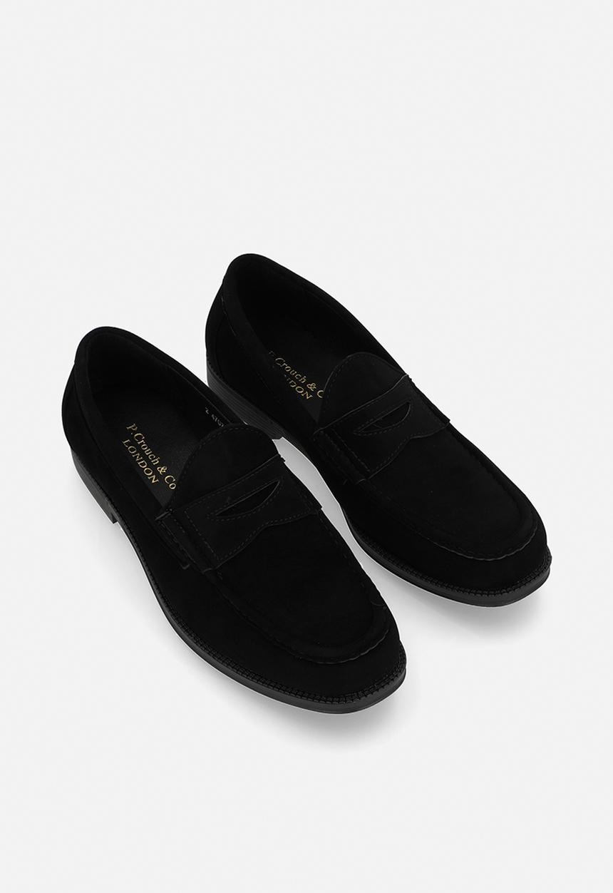 PC - Crouch suede slip on - black suede