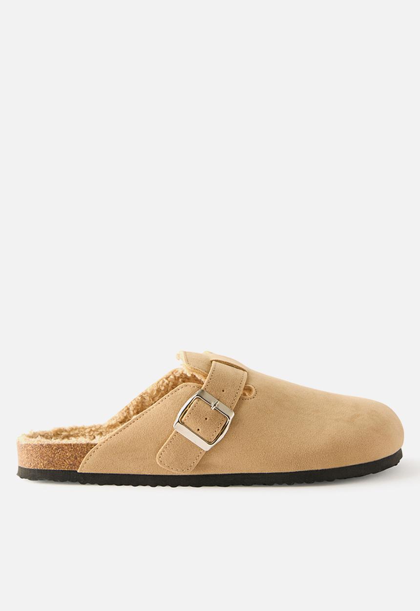 Rex buckle mule - taupe cosy.