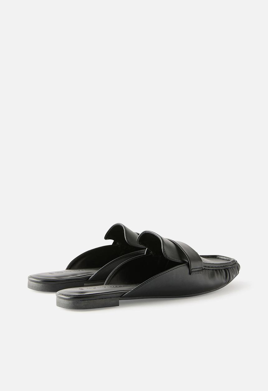 Taylor Loafer Mule - black smooth.