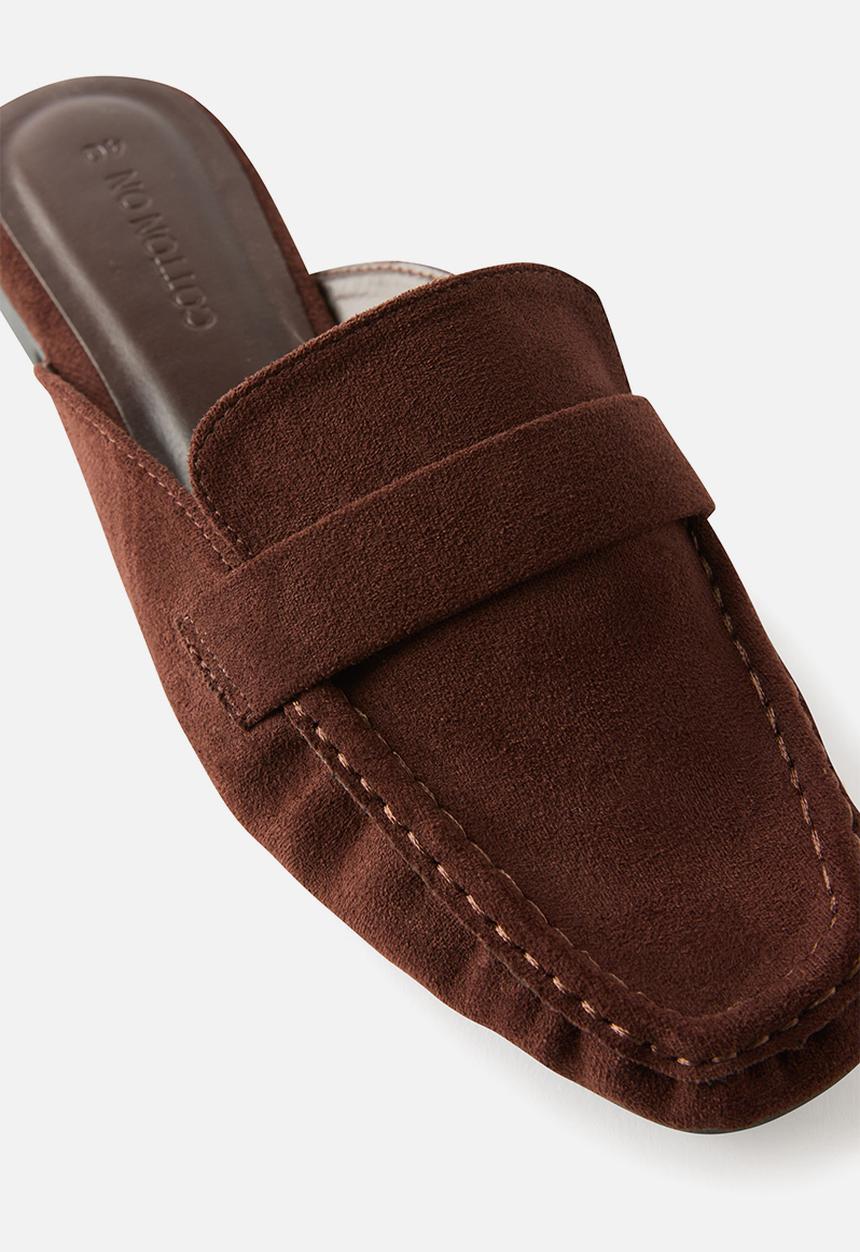 Cotton On - Taylor Loafer Mule - choc texture.