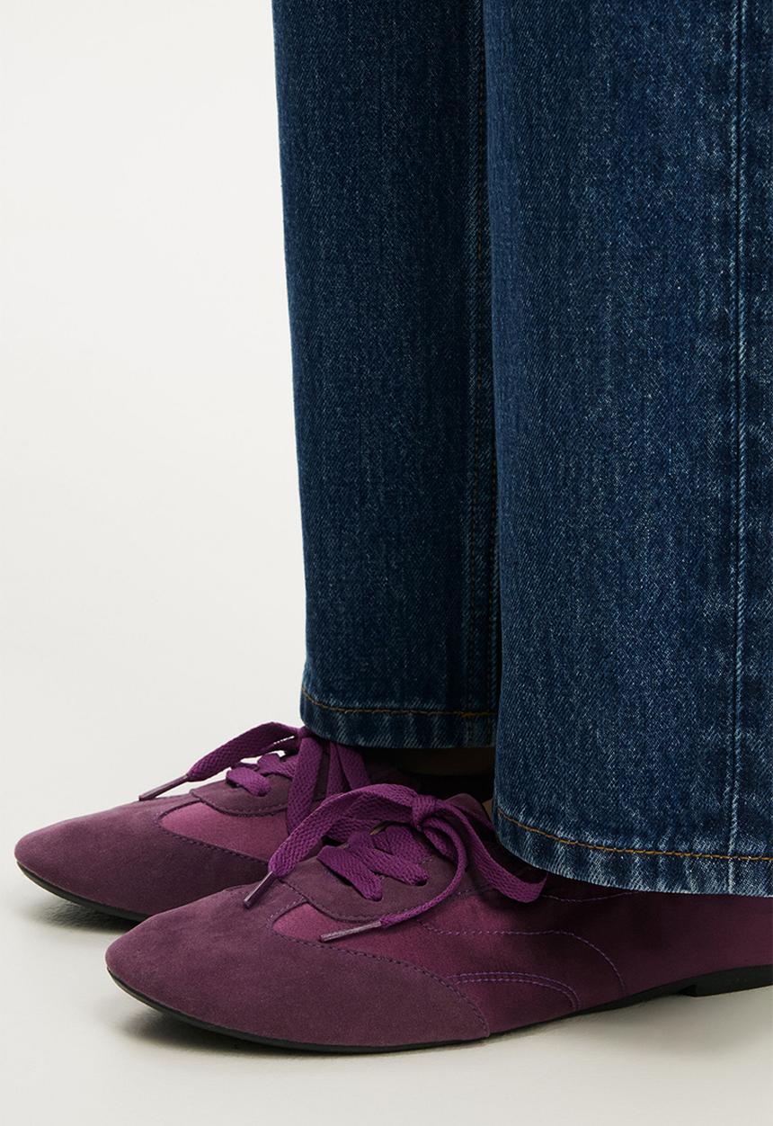 Cotton On - Harley Ruched Ballet - berry satin.