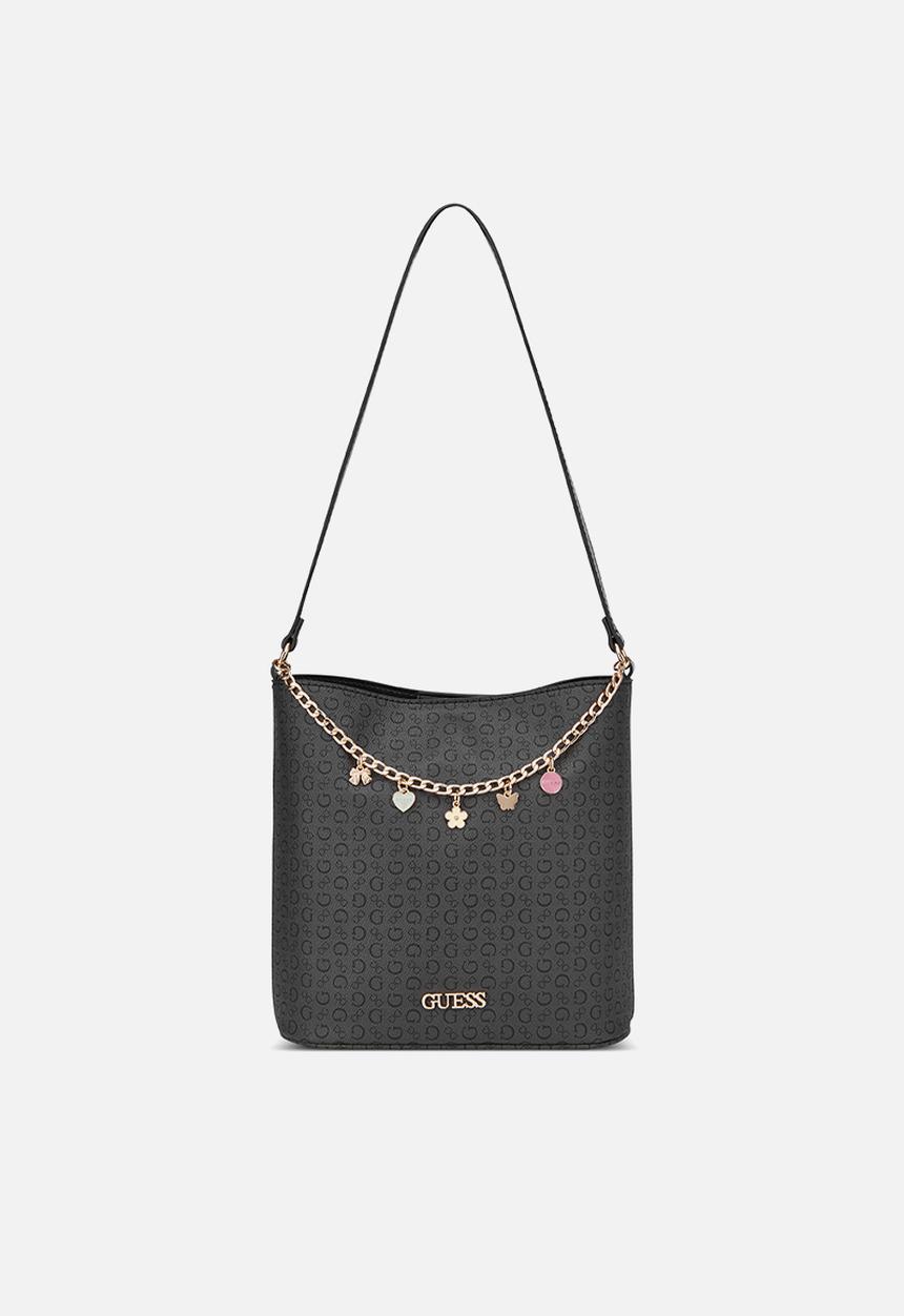 GUESS - Tasha Bucket Bag - Coal