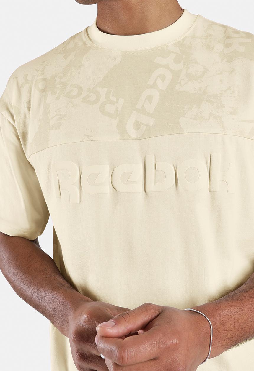 Reebok - STREET SPORT PRINTED T-SHIRT - VINTAGE CHALK