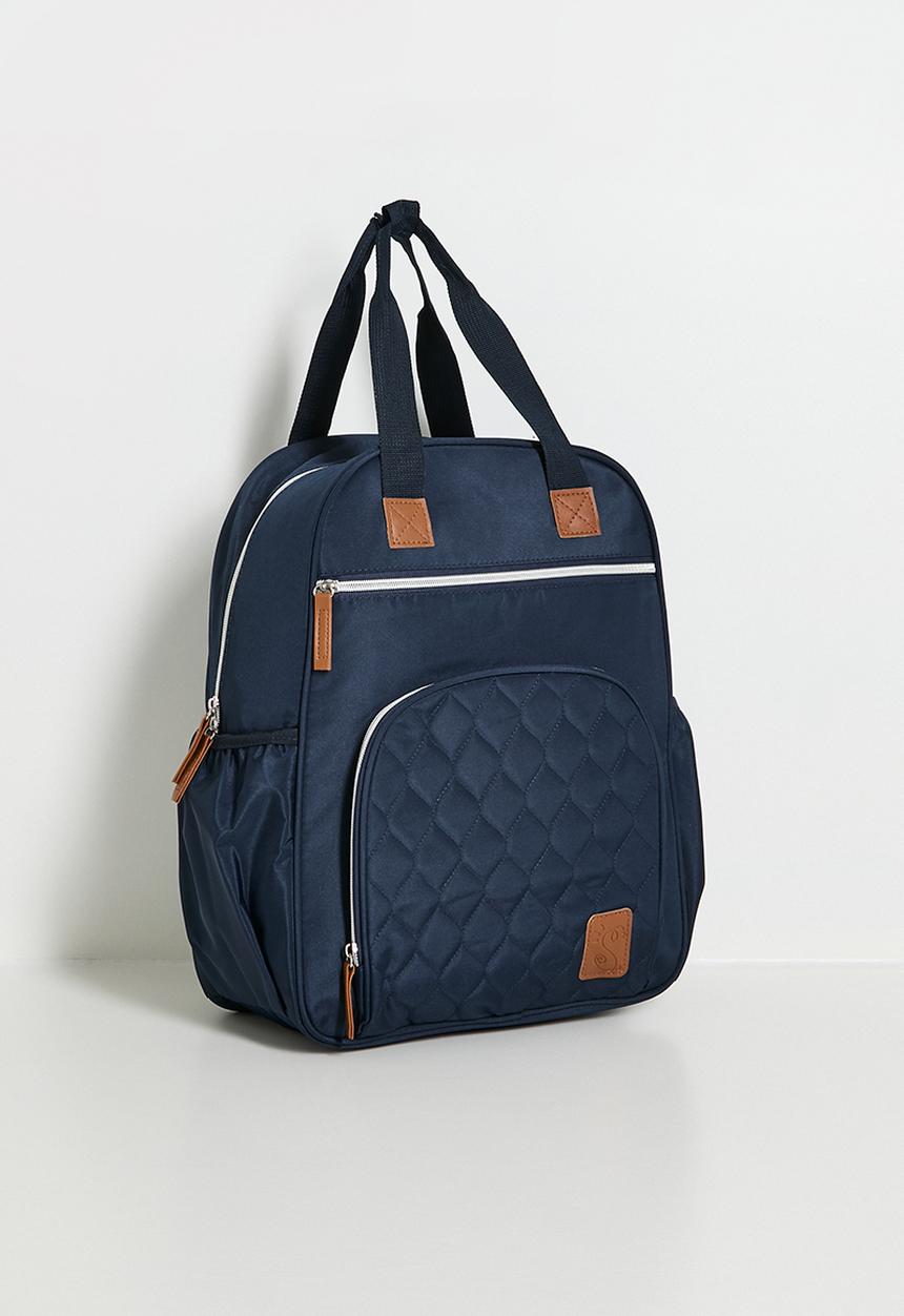 Character Group - Baby Nappy Bag Navy Squiggle - blue