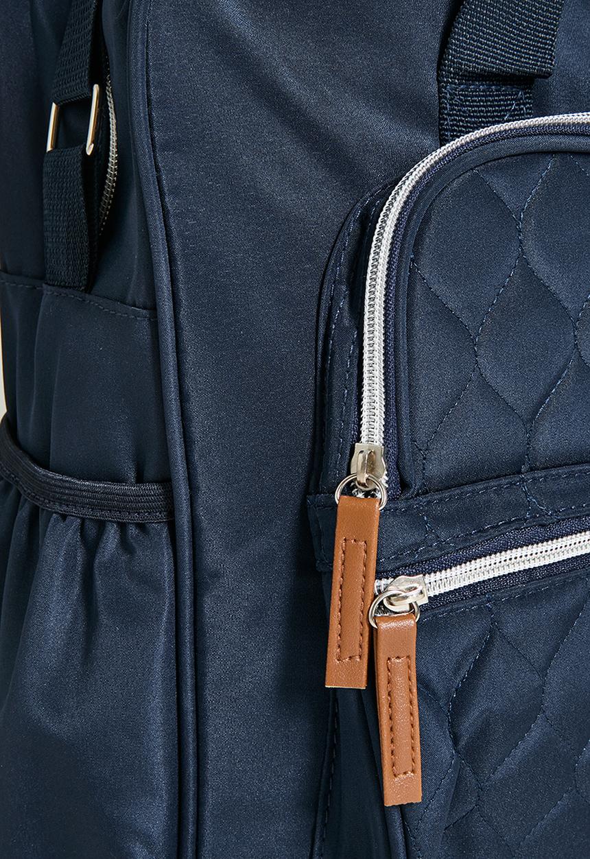 Character Group - Baby Bowler Nappy Bag Navy Squiggle - grey