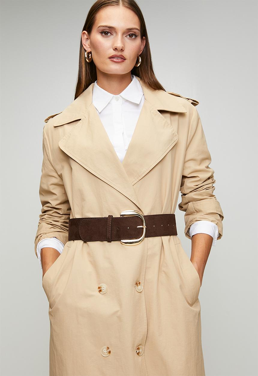 Tessa Design - Bellatrix Wide Suded Belt - Brown