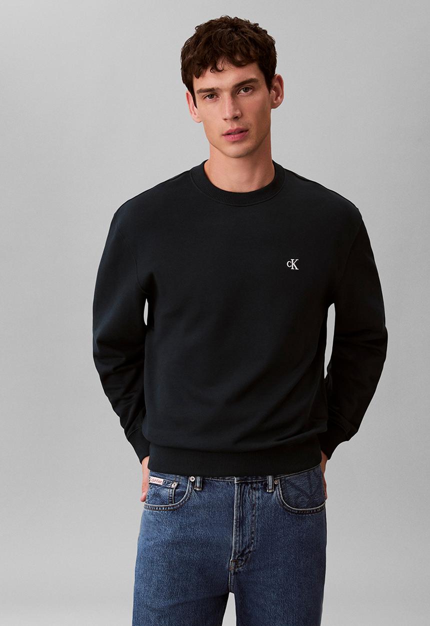 Calvin Klein - Ls 350Terry Eu Monogram Cn Swtshrt - Nurture Navy