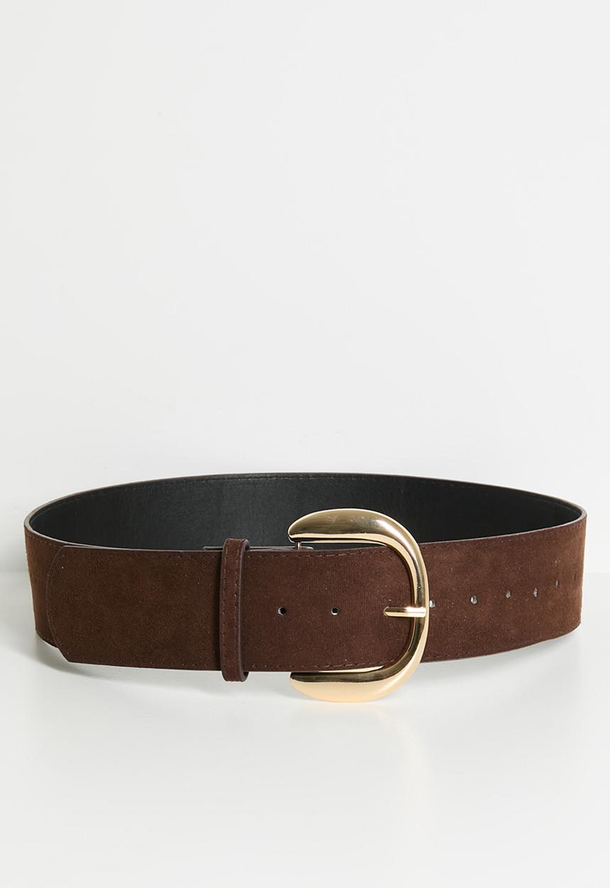 Tessa Design - Bellatrix Wide Suded Belt - Brown