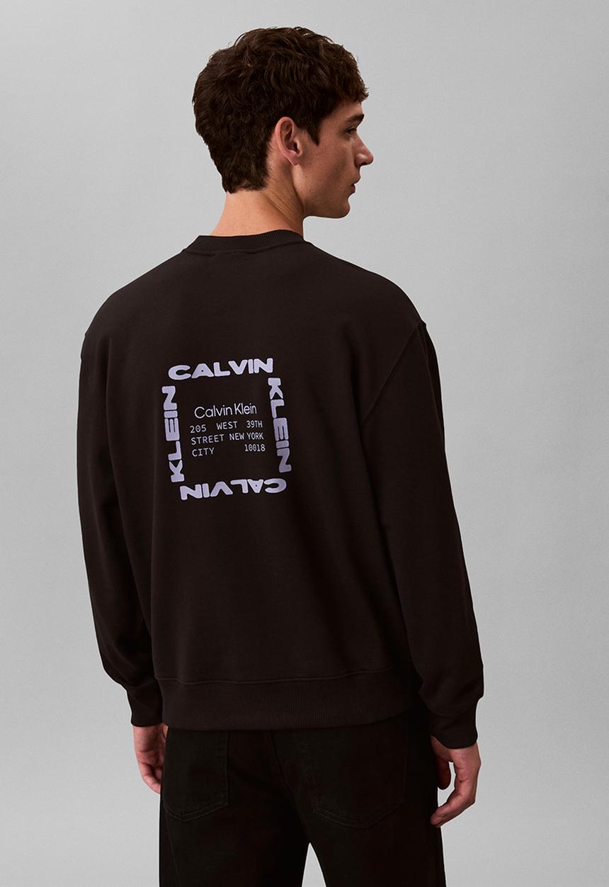 Calvin Klein - Ls Eu 350Terry Graphic Cn Swtshrt - Black