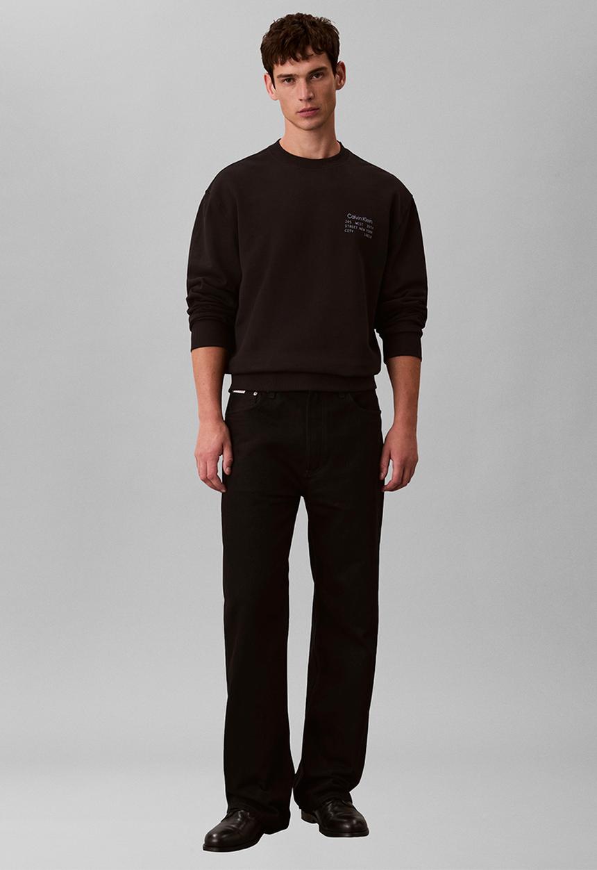 Calvin Klein - Ls Eu 350Terry Graphic Cn Swtshrt - Black