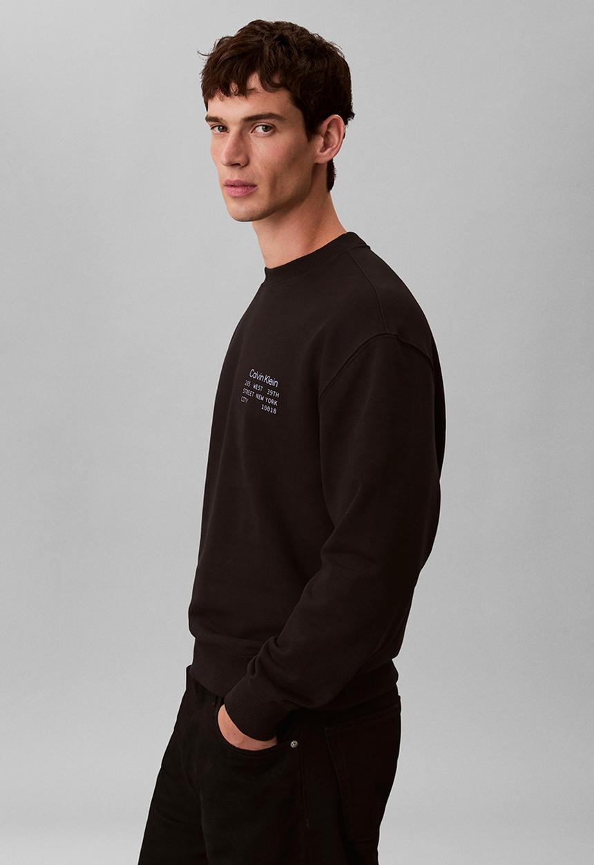Calvin Klein - Ls Eu 350Terry Graphic Cn Swtshrt - Black