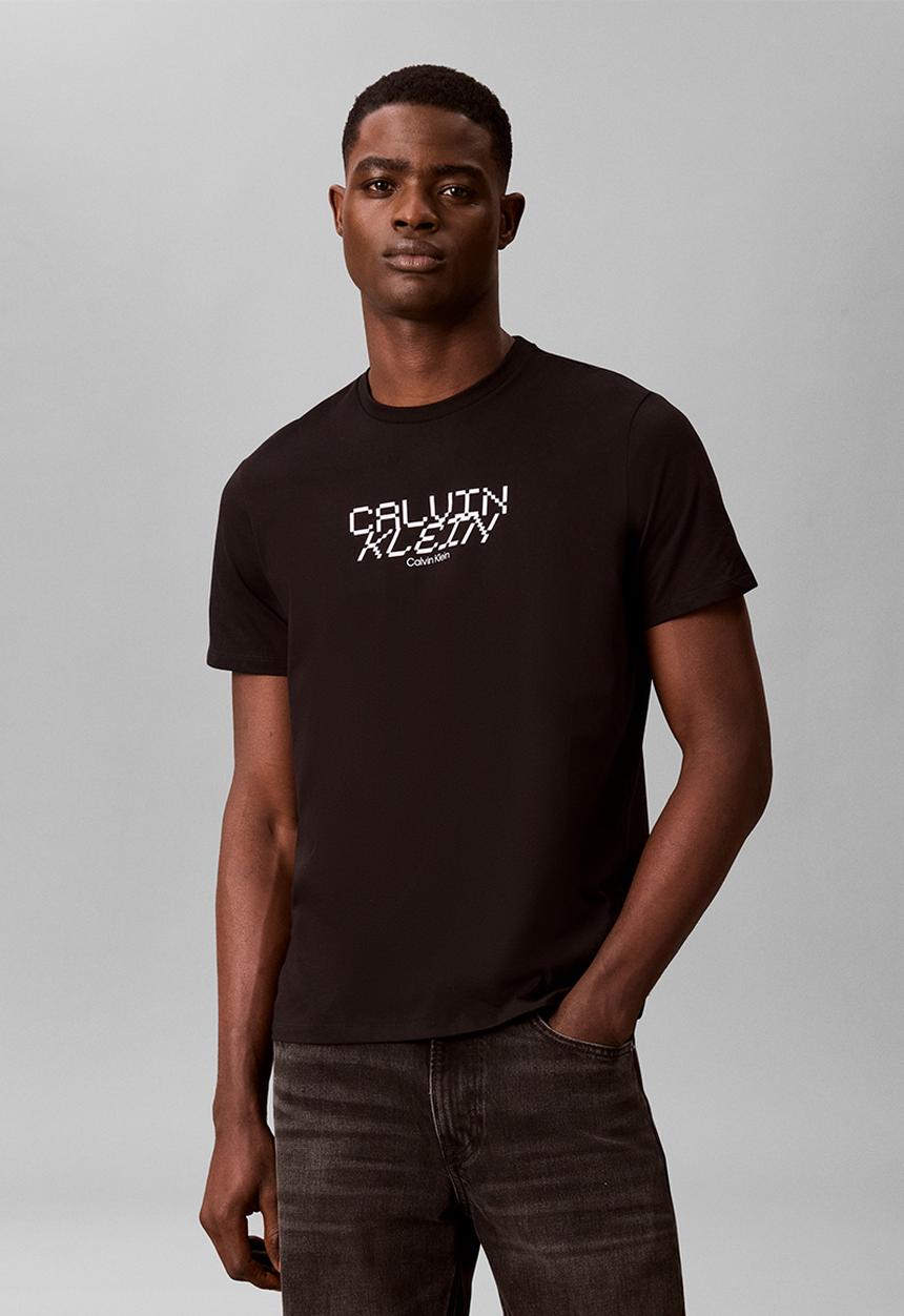 Calvin Klein - Ss 30S Whsl Sp Calvin Futura Graphic Tee - Black