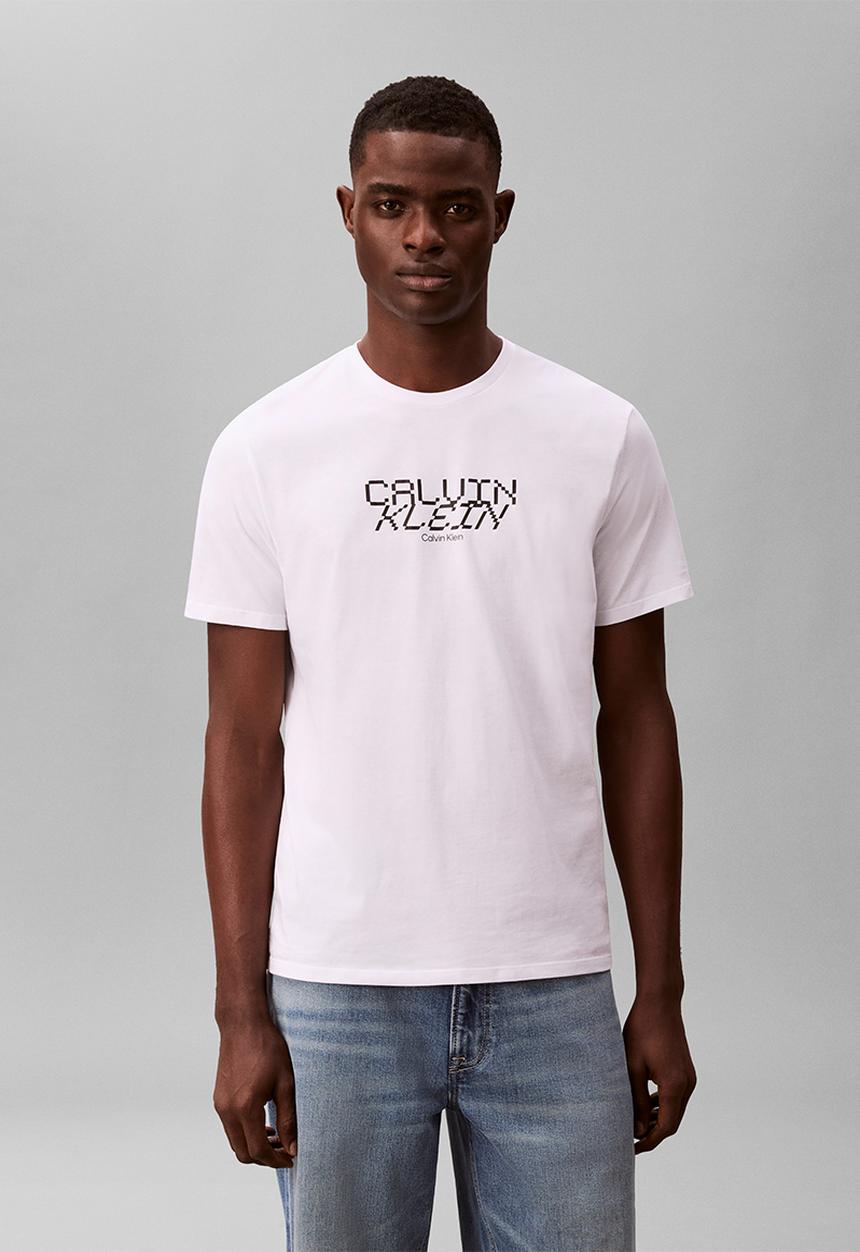 Calvin Klein - Ss 30S Whsl Sp Calvin Futura Graphic Tee - Brilliant White