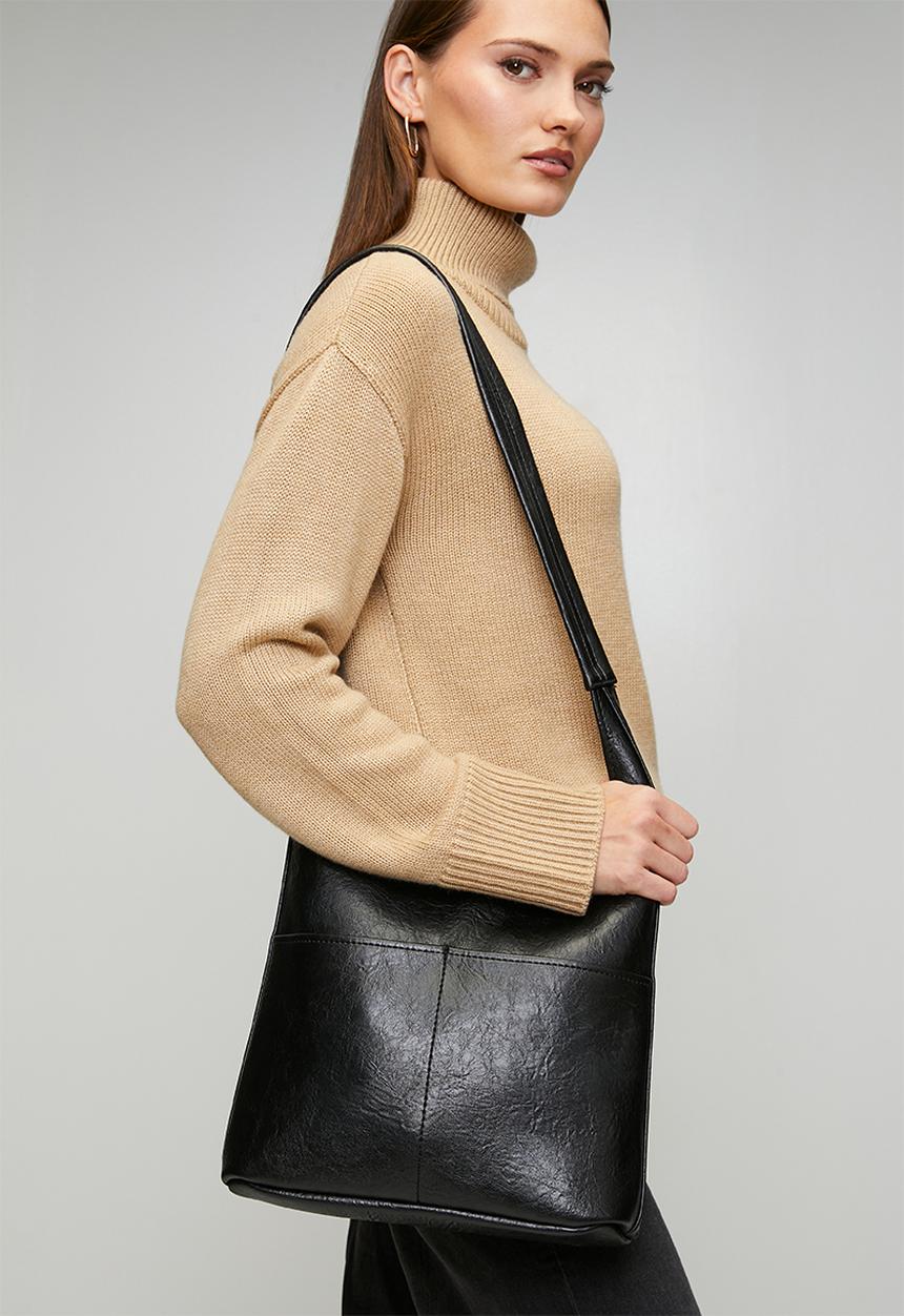 Tessa Design - Amelie Double Strap Shopper - Black