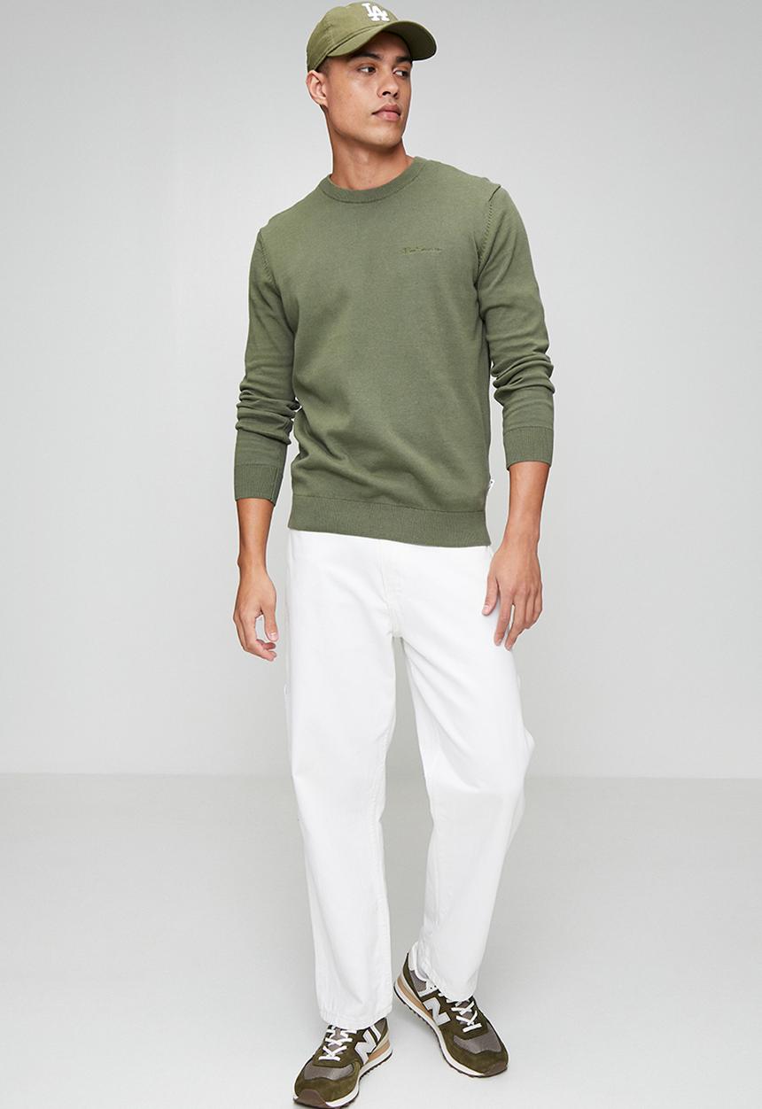 Ben Sherman - Crew Neck knit - Olive Night