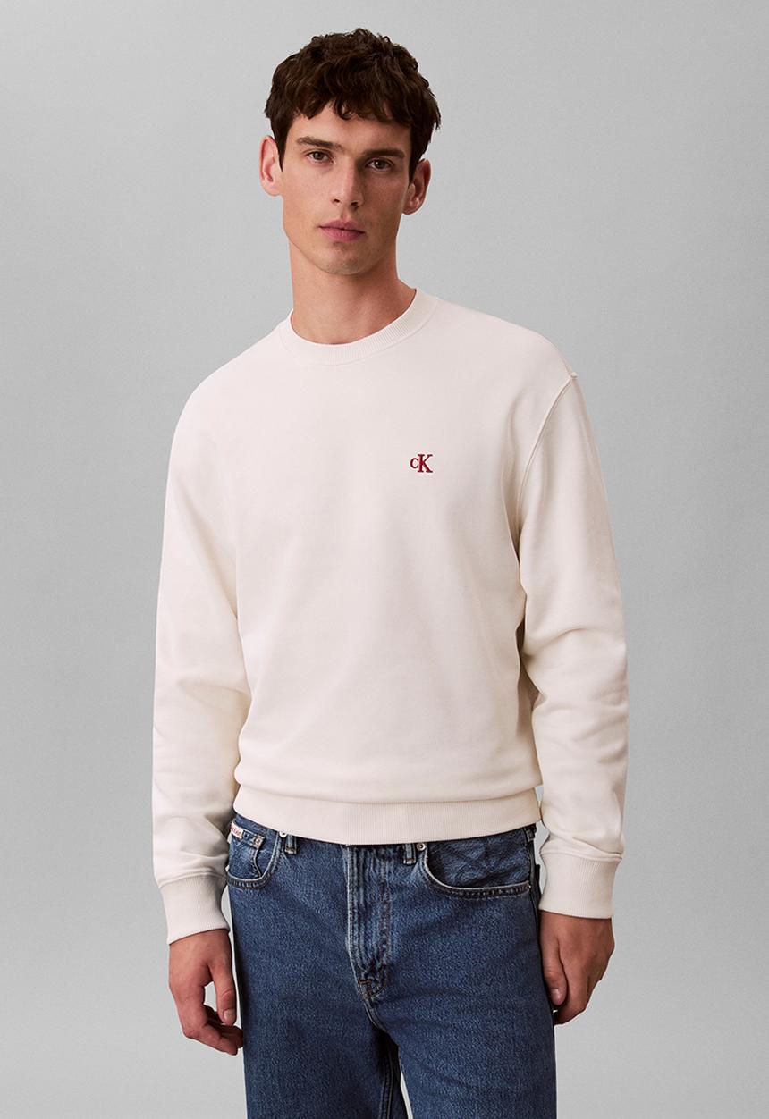 Calvin Klein - Ls 350Terry Eu Monogram Cn Swtshrt - Tofu