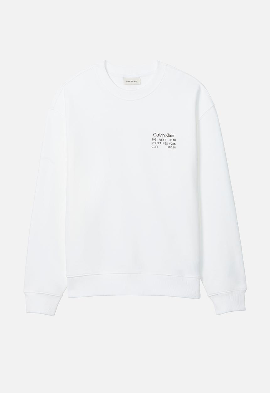 Calvin Klein - Ls Eu 350Terry Graphic Cn Swtshrt - Bright White