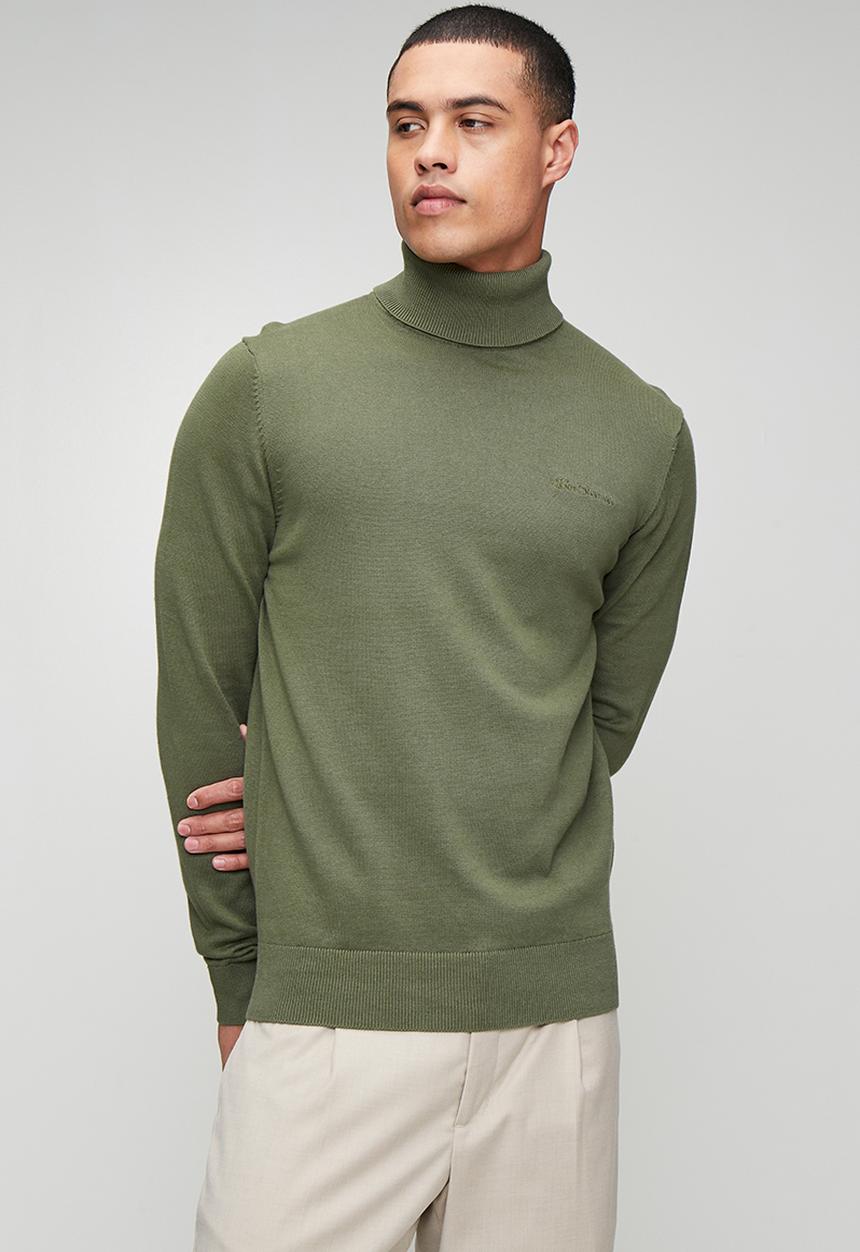 Ben Sherman - Roll neck Knit - Olive Night