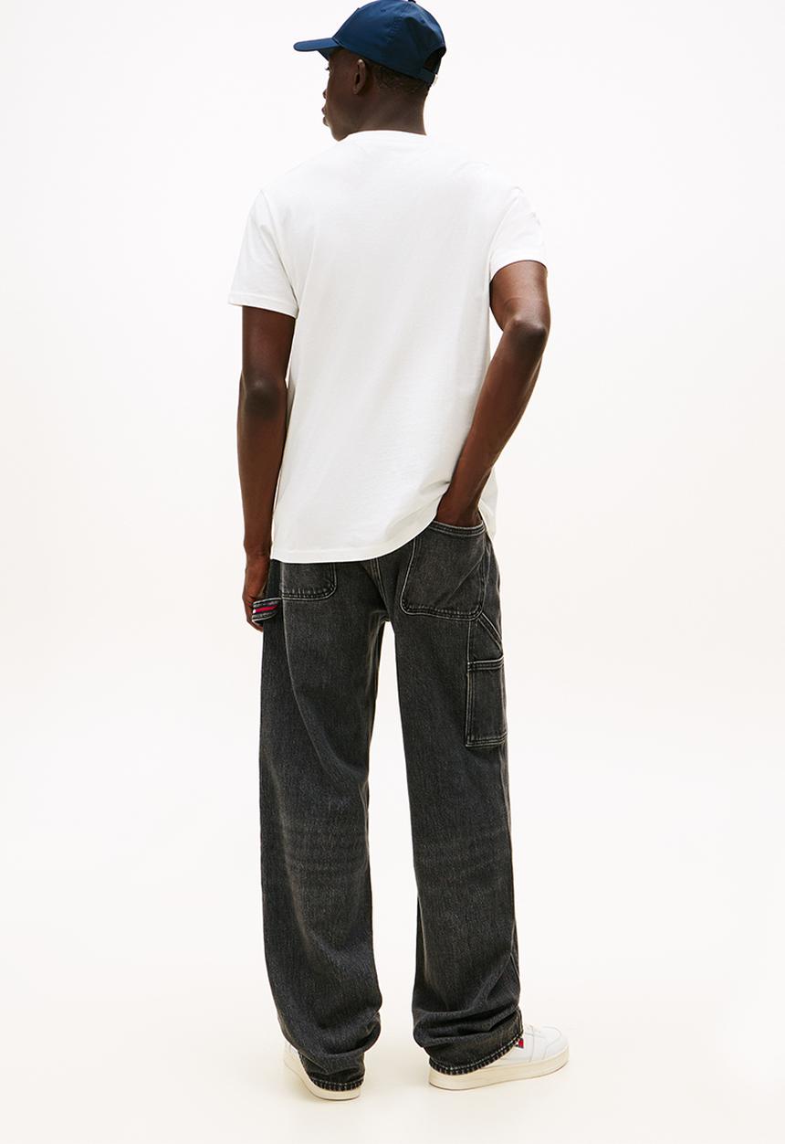 Tommy Hilfiger - Tjm Slim Linear Ss Tee 2Pck Ext - Ecru / Black