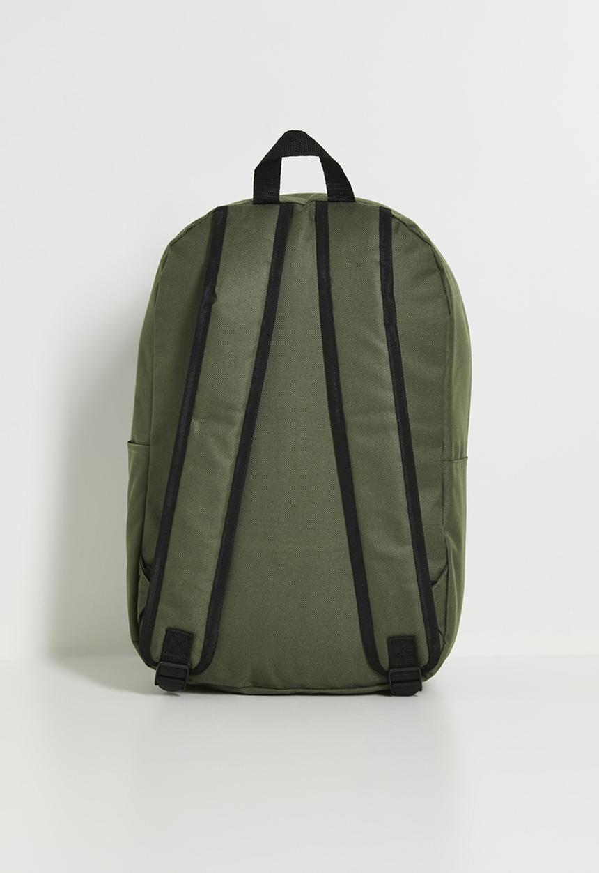 SOVIET - Techno nylon backpack - mono contrast embroidery - olive/black