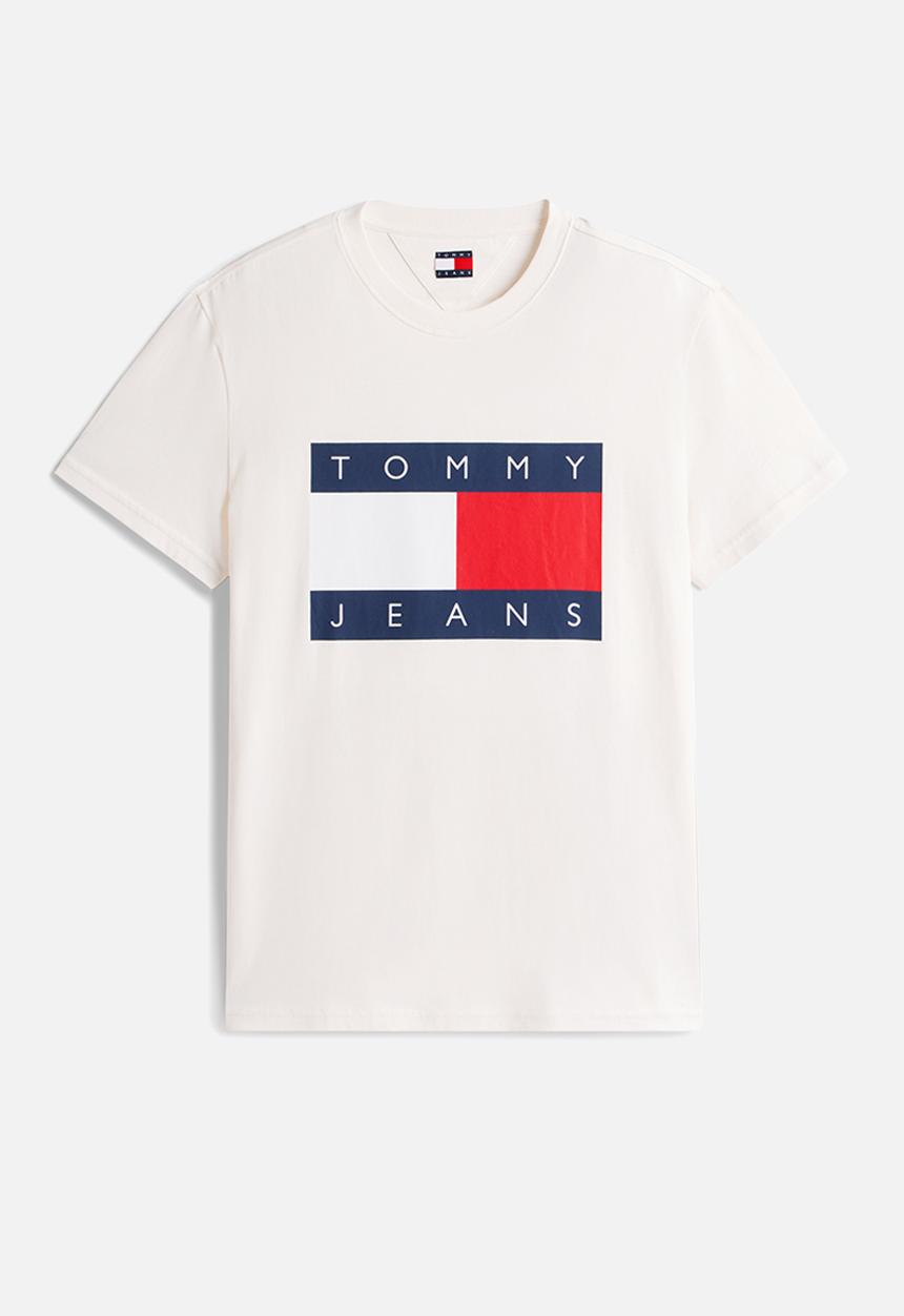 Tommy Hilfiger - Tjm Reg Big Flag Ss Tee Ext - Ancient White