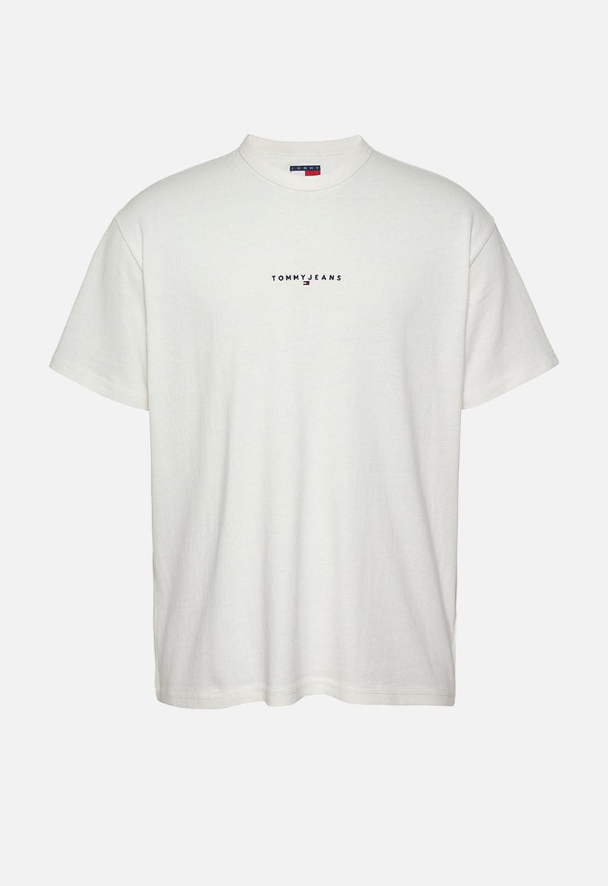 Tommy Hilfiger - Tjm Rlx Linear Logo Tee Ext - Ecru