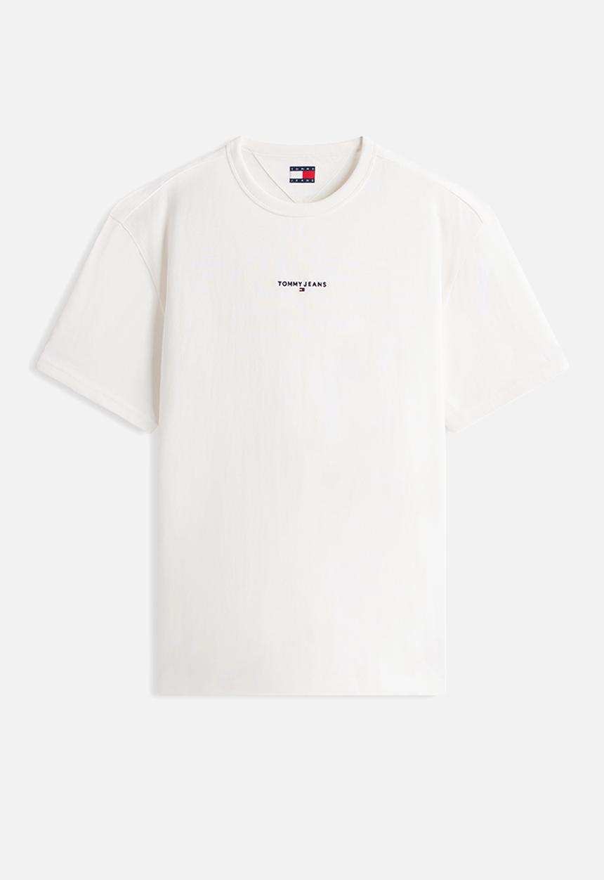 Tommy Hilfiger - Tjm Rlx Linear Logo Tee Ext - Ecru