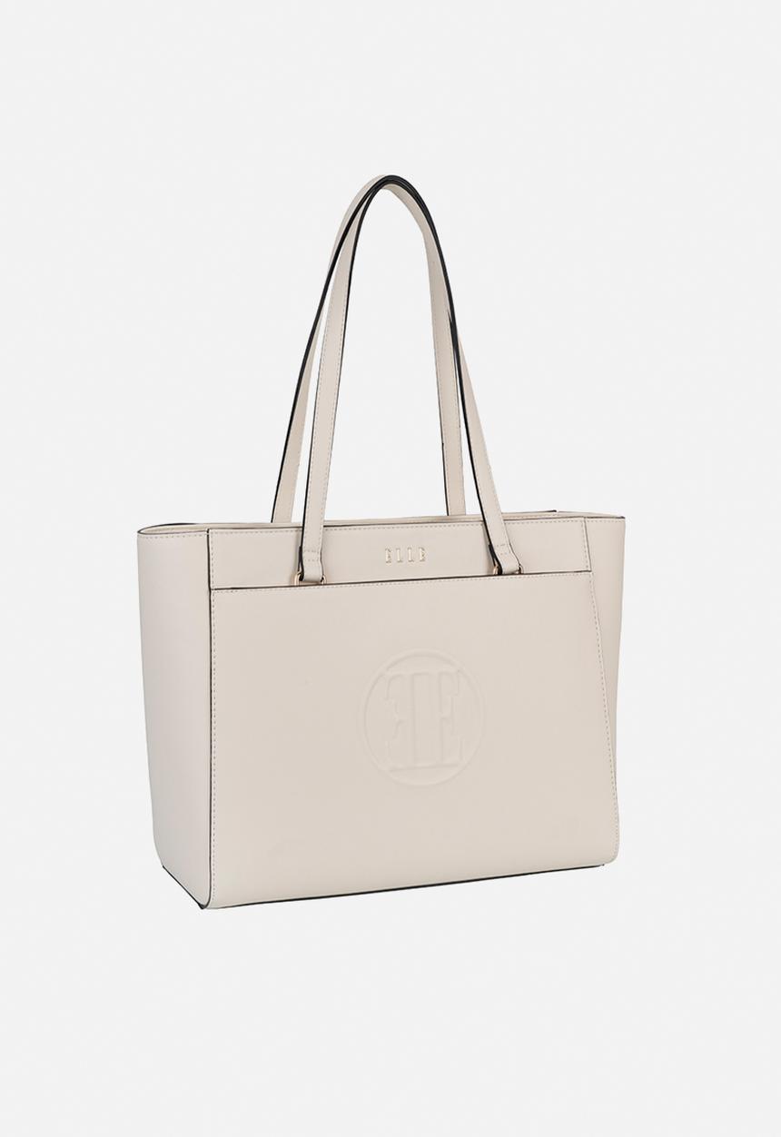 Elle - Embossed Tote - Off White