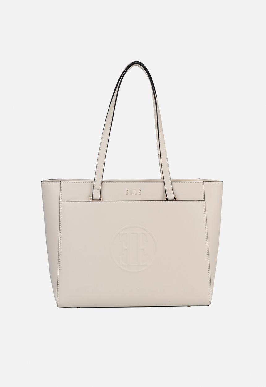 Elle - Embossed Tote - Off White
