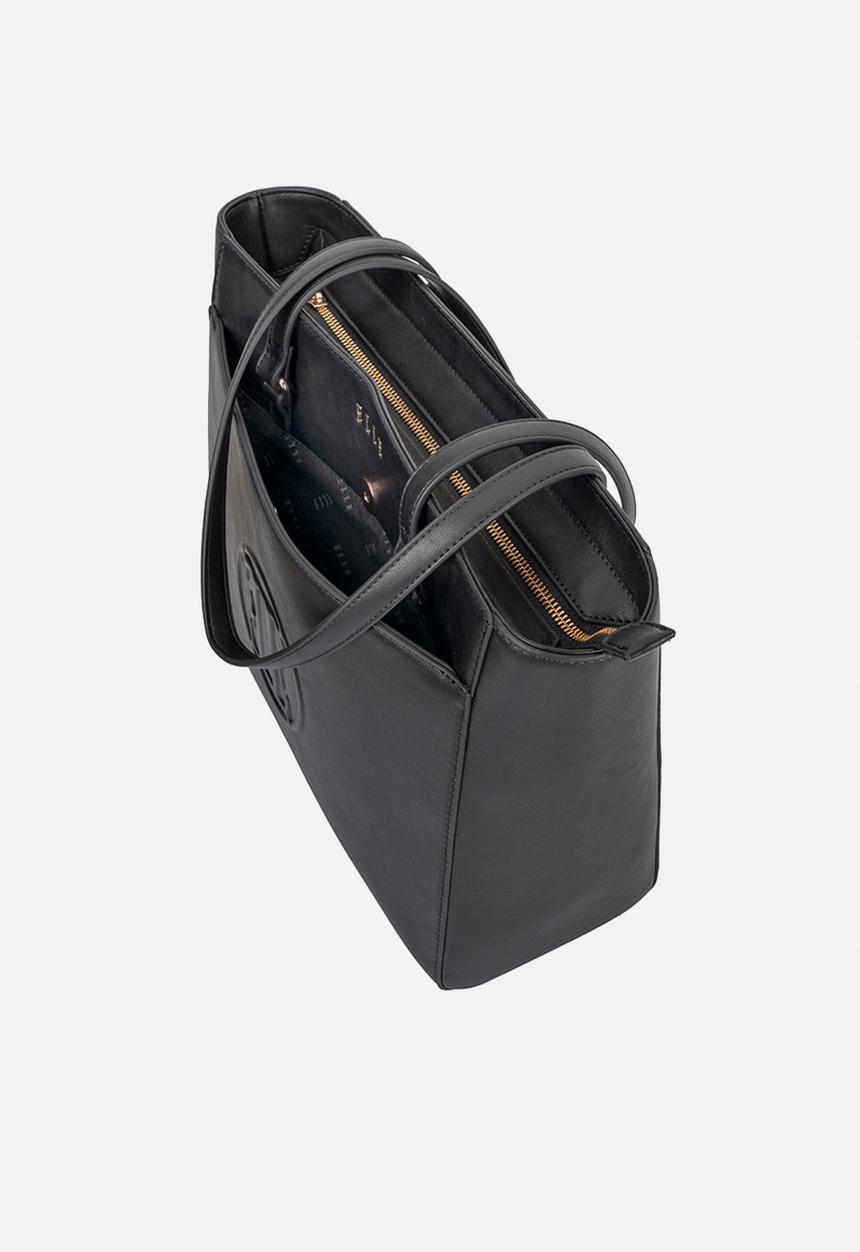 Elle - Embossed Tote - Black