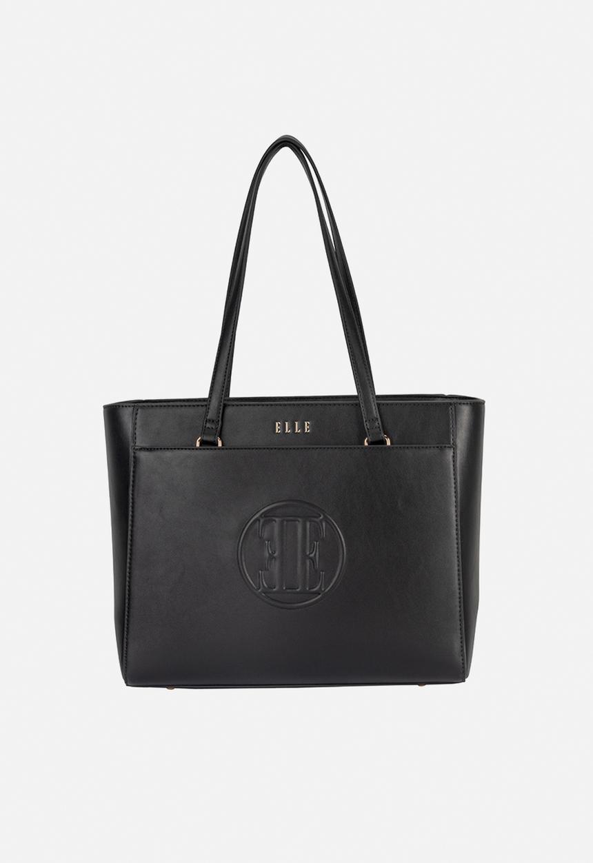 Elle - Embossed Tote - Black