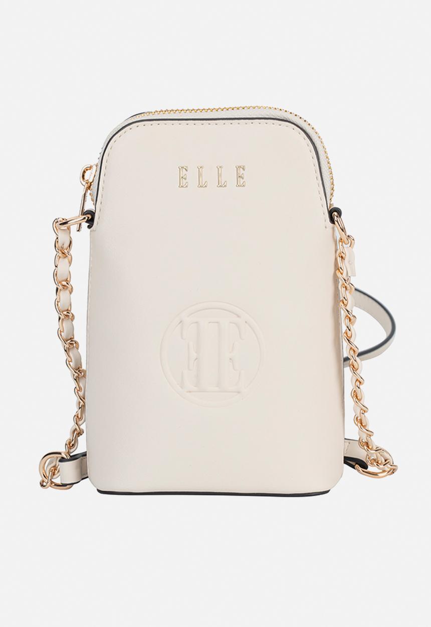 Elle - Embossed Phone Sling - Off White
