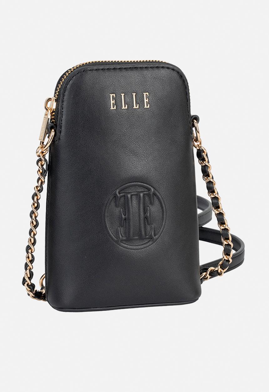 Elle - Embossed Phone Sling - Black