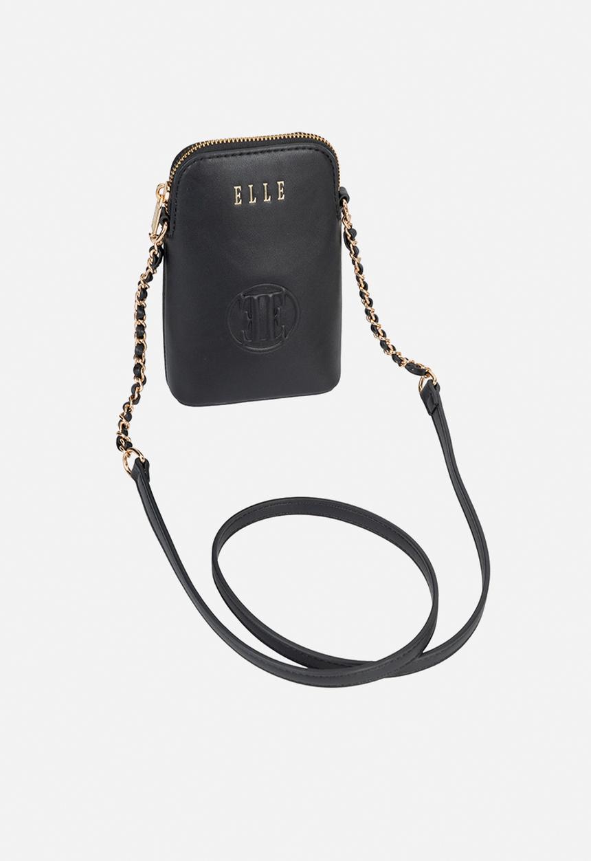 Elle - Embossed Phone Sling - Black