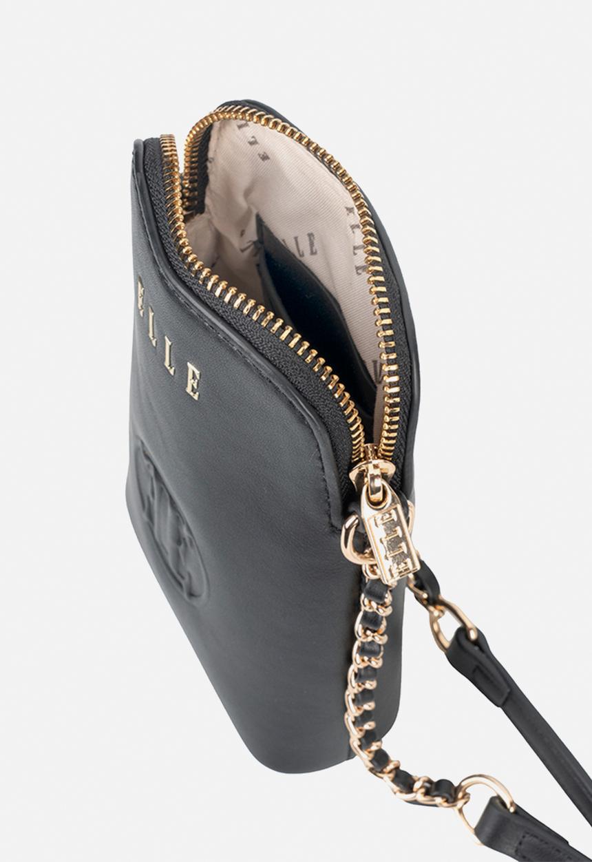 Elle - Embossed Phone Sling - Black