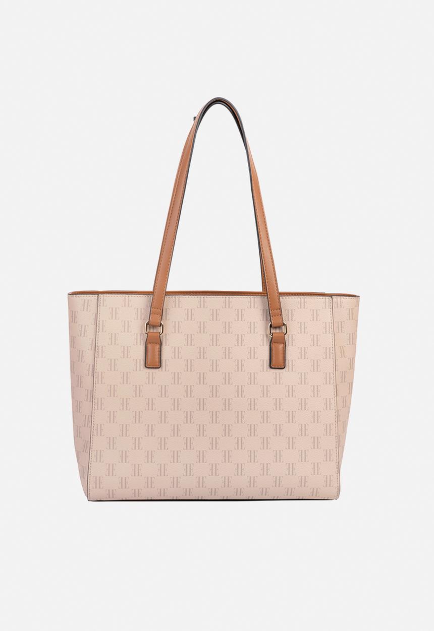 Elle - Monogram Tote - Beige