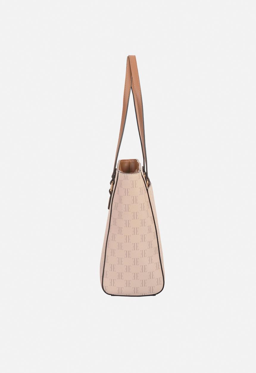 Elle - Monogram Tote - Beige