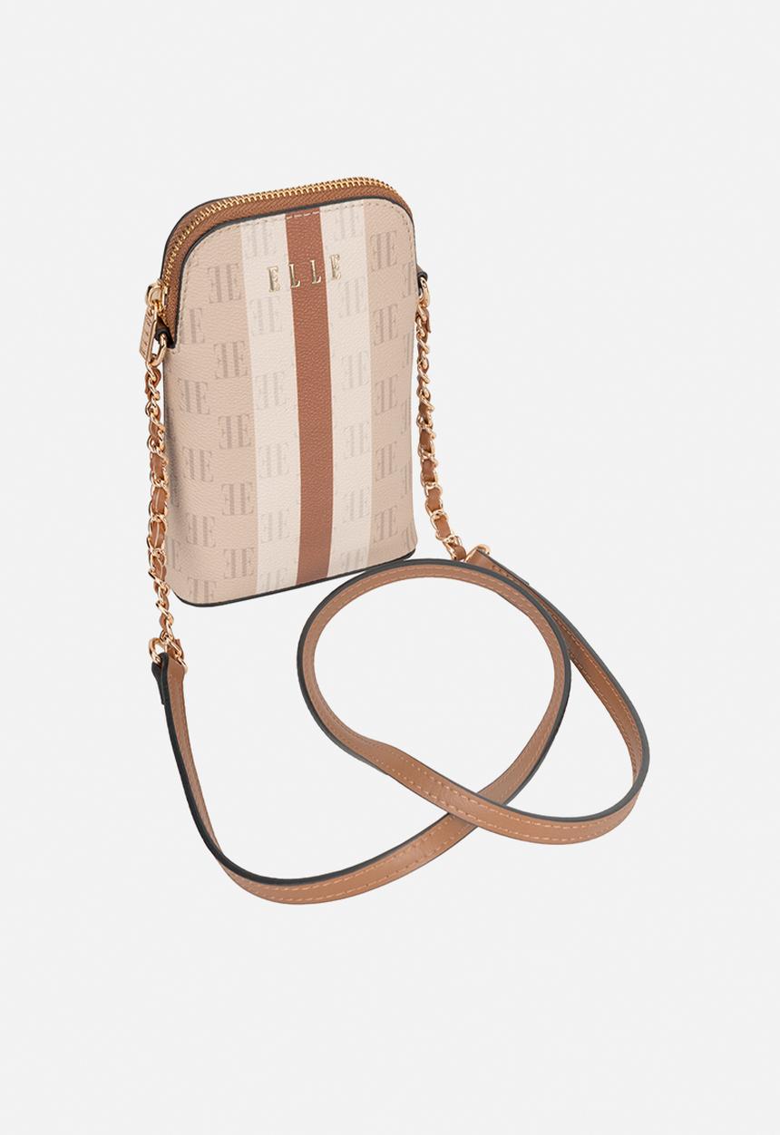 Elle - Monogram Phone Sling - Beige