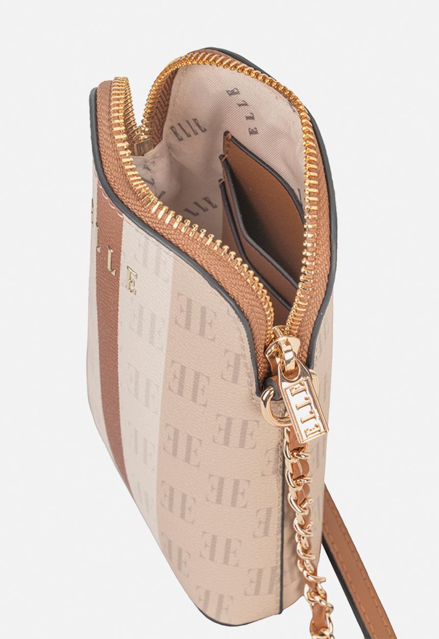 Elle - Monogram Phone Sling - Beige