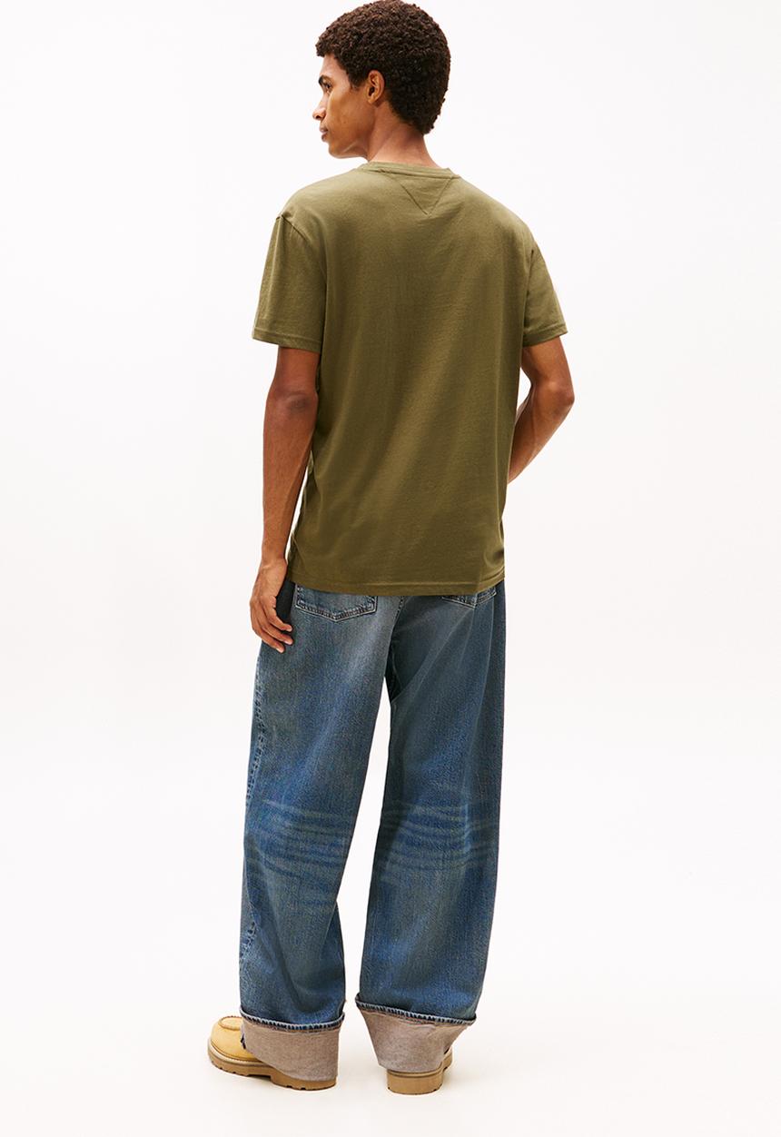 Tommy Hilfiger - Tjm Reg Linear Logo Tee Ext - Dark Greenery