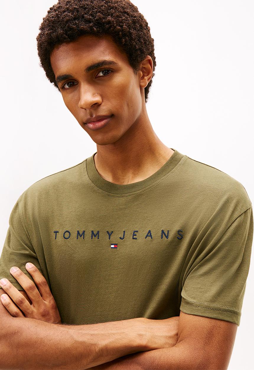 Tommy Hilfiger - Tjm Reg Linear Logo Tee Ext - Dark Greenery