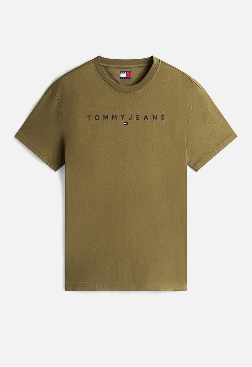 Tommy Hilfiger - Tjm Reg Linear Logo Tee Ext - Dark Greenery