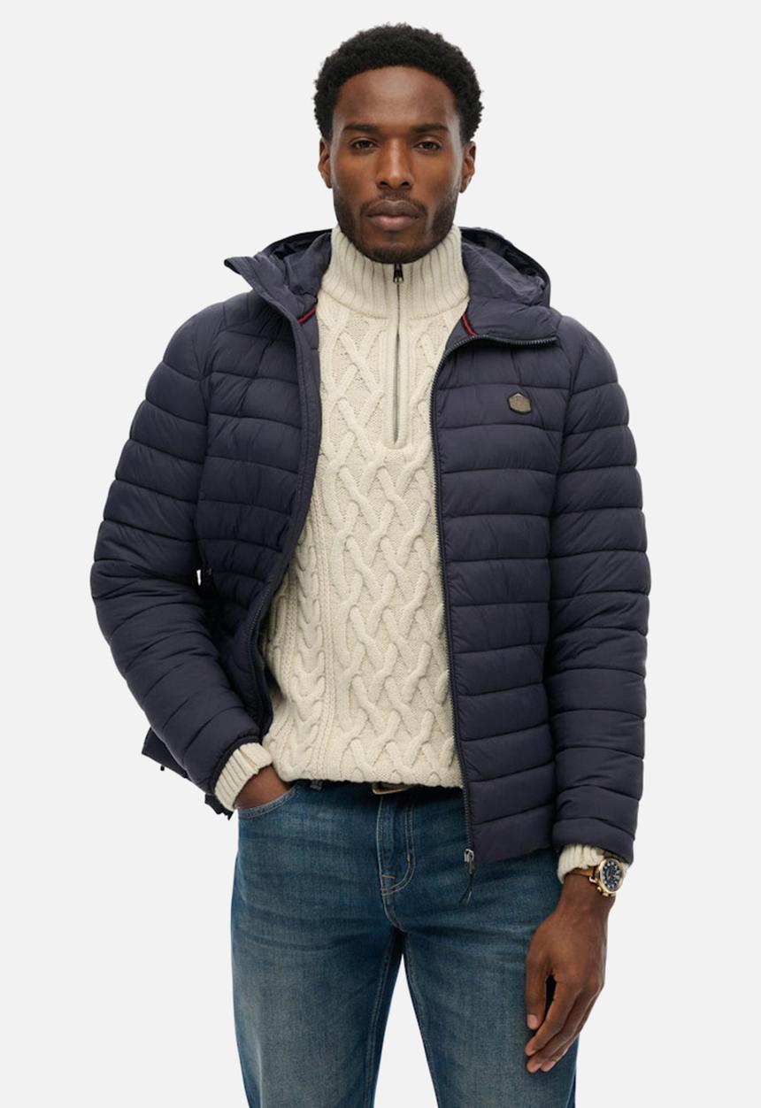 Superdry. - HOODED FUJI LITE JACKET - ECLIPSE NAVY
